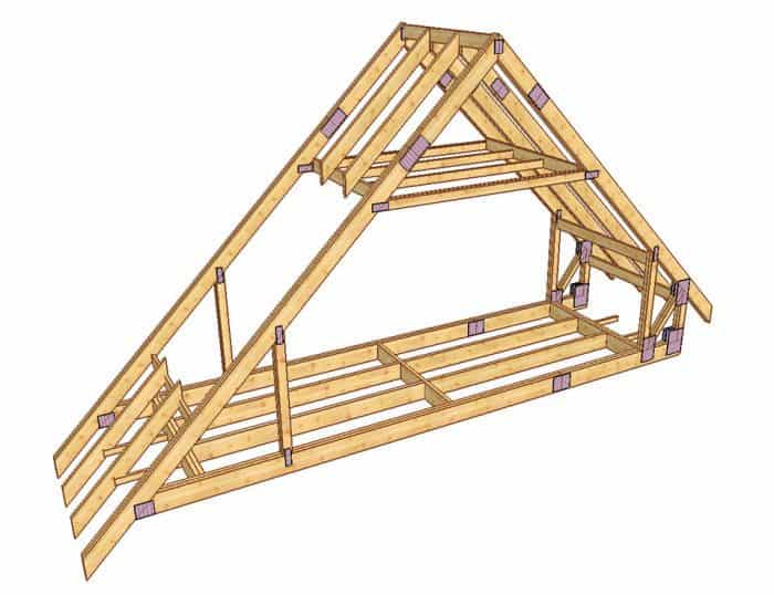 Room in the roof trusses